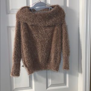 Cold shoulder sweater